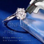 Moissanite Engagement Ring for Mother's Day Gift