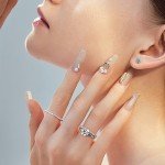 Moissanite Engagement Ring for Mother's Day Gift