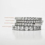 2.2mm Round CZ Half Eternity Wedding Band