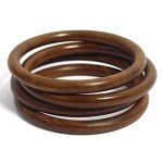 Chunky Pack of 4 Handmade Wood Bangles