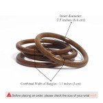 Chunky Pack of 4 Handmade Wood Bangles