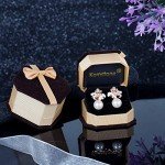 Rose Gold & Silver Pearl Flower Clip Earrings