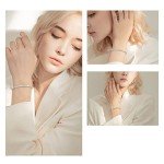 Women's Adjustable White Gold Opal Cuff Bracelet