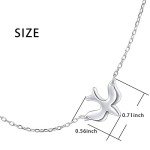 Sterling Silver Faith Hope Love Dove Choker Necklace