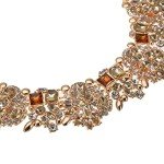 Champagne Vintage Crystal Statement Necklace and Earring Set
