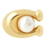Coach Women's Pearl Signature Stud Earrings Set