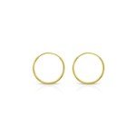14k Gold Endless Hoop Earrings - Various Sizes
