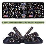 Black Enamel Pin Display Book with 6 Pages
