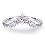 Moissanite Wedding Band for Women in White Gold