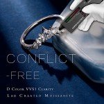 Moissanite Wedding Band for Women in White Gold