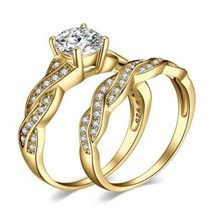 Infinity 1.5ct Cubic Zirconia Engagement Ring Set