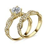 Infinity 1.5ct Cubic Zirconia Engagement Ring Set