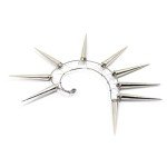 Large Silver Spiked Ear Cuff - Punk Rock Statement
