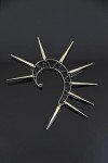 Large Silver Spiked Ear Cuff - Punk Rock Statement