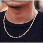 Twisted Rope Chain Necklace in 14K Yellow Gold