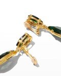 Emerald Crystal Teardrop Clip-On Earrings by Kenneth Jay Lane