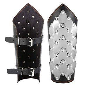 Unisex Black Faux Leather Dragon Scale Wristbands