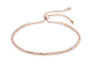 Adjustable Bolo Bead Bracelet in Rose Gold