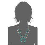 Turquoise Vintage Squash Blossom Necklace & Earrings Set