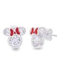 Minnie Mouse Sterling Silver Bow Detail Earrings