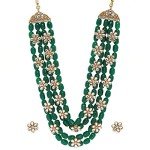 Multi-Layer Kundan Pearl Necklace and Earrings Set