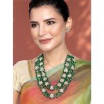 Multi-Layer Kundan Pearl Necklace and Earrings Set