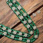 Multi-Layer Kundan Pearl Necklace and Earrings Set