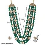 Multi-Layer Kundan Pearl Necklace and Earrings Set