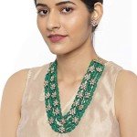 Multi-Layer Kundan Pearl Necklace and Earrings Set