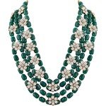 Multi-Layer Kundan Pearl Necklace and Earrings Set