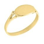 Custom Engravable 10K Yellow Gold Signet Ring