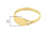 Custom Engravable 10K Yellow Gold Signet Ring