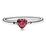 PANDORA You & Me Red Heart Stackable Ring