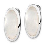 Sterling Silver Mother of Pearl Clip-On Earrings
