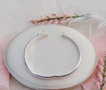 Custom Engraved Silver Bangle Bracelet for Kids