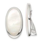 Sterling Silver Mother of Pearl Clip-On Earrings