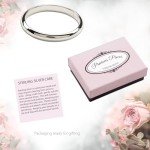 Custom Engraved Silver Bangle Bracelet for Kids
