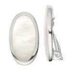 Sterling Silver Mother of Pearl Clip-On Earrings