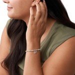 Rose Gold-Tone Beaded Bracelet for Women