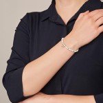 Rose Gold-Tone Beaded Bracelet for Women