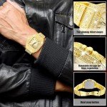 Glam Hip Hop Jewelry Set: Dollar Sign Bling