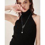 Adjustable Heart Y Shaped Sterling Silver Necklace
