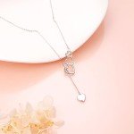 Adjustable Heart Y Shaped Sterling Silver Necklace