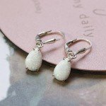 Dainty 925 Sterling Silver Opal Teardrop Earrings