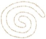 Miabella 18K Gold Plated Beaded Rosary Necklace