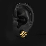 Gold Vortex Stacked Ring Cuffs for Stretched Ears