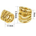 Gold Vortex Stacked Ring Cuffs for Stretched Ears