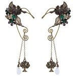 Fairy Ear Cuffs - Vintage Tree of Life Earrings