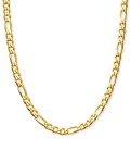 JAXXON 14k Gold Flat Figaro Chain Necklace - 22”