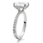 Radiant 2 Carat Cubic Zirconia Engagement Ring